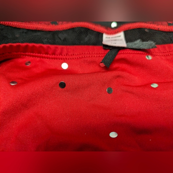 Jr L Joe Boxer Hipster Panties Red & black  heart back, mirror sequence nwt - Picture 2 of 4
